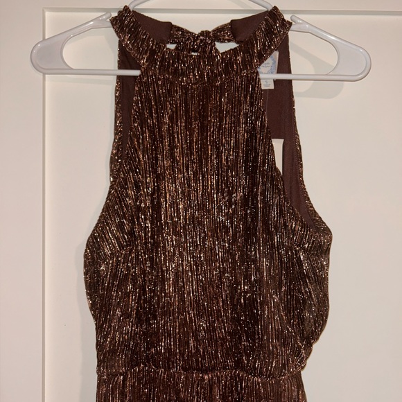 Halter Sparkly Jumpsuit - Picture 2 of 4